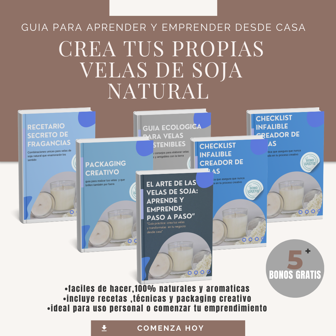 velas de soja natural: guia para emprender desde casa